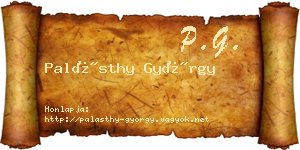 Palásthy György névjegykártya